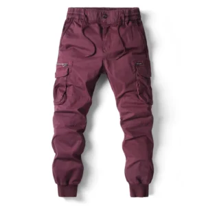 2025 nouveau printemps hommes coton Cargo pantalon vêtements automne décontracté mode taille élastique qualité pantalons Tipo Cargo pantalon hommes