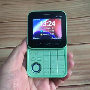 Téléphone portable i19 Plus avec curseur latéral rotatif à 90 °, téléphone portable, 2G, radio 101FM, lampe de poche, MP3 MP4, cartes EpiCards pour touristes, mini téléphone portable rotatif, 2.4"
