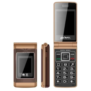 Grand bouton poussoir rabat téléphone portable 2.8 "+ 1.8" téléphone double affichage double carte Sim MP3 dossier torche 4050 mah à clapet téléphone portable