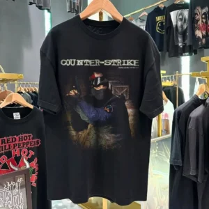 COUNTERSTRIKE 1.6 1999 PROMO VINTAGE lavé noir T-SHIRT pour hommes femmes S-5XL