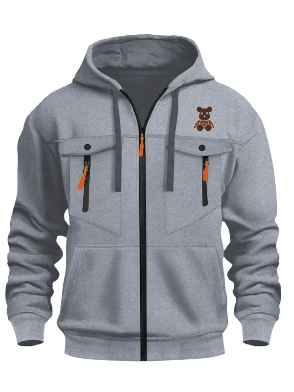 Mode décontractée noir gris bleu Zip Hip Hop vêtements de sport sweat hommes/femmes maison d'édition hommes à capuche promo streetwear promo