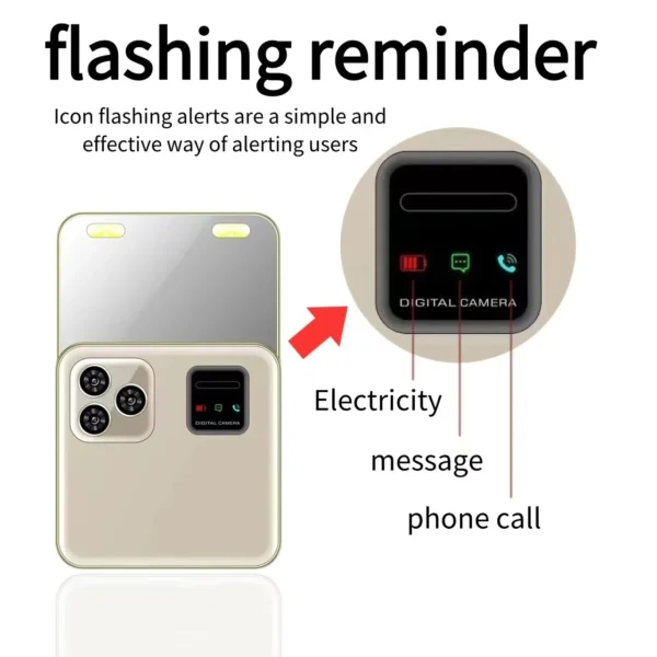 I19 Pro rotation téléphone portable 2.4 "double Sim MP3 MP4 caméra double lampe de poche cadran de vitesse Senior sans fil FM Mini dame couverture téléphone portable – Image 5